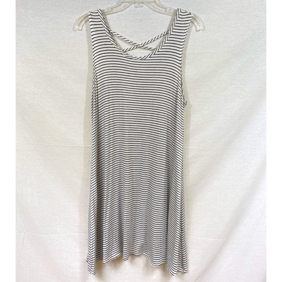 Olivia Rae Striped Lattice Vback Tank 